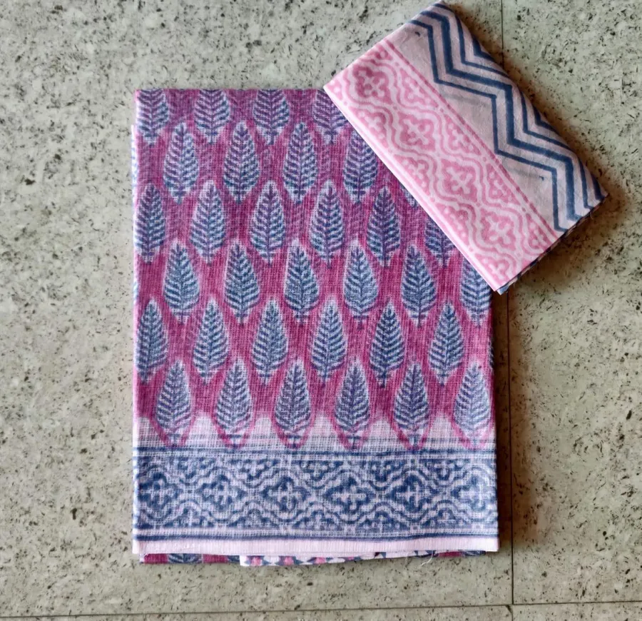 Lightweight Bagru Print Kota Saree